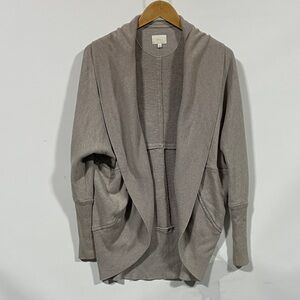 Wilfred Cozy Taupe Open-Front Women's Cardigan Sweater